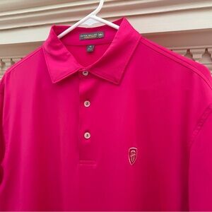 Peter Millar Men's Pink Polo Golf ShirtSz Medium